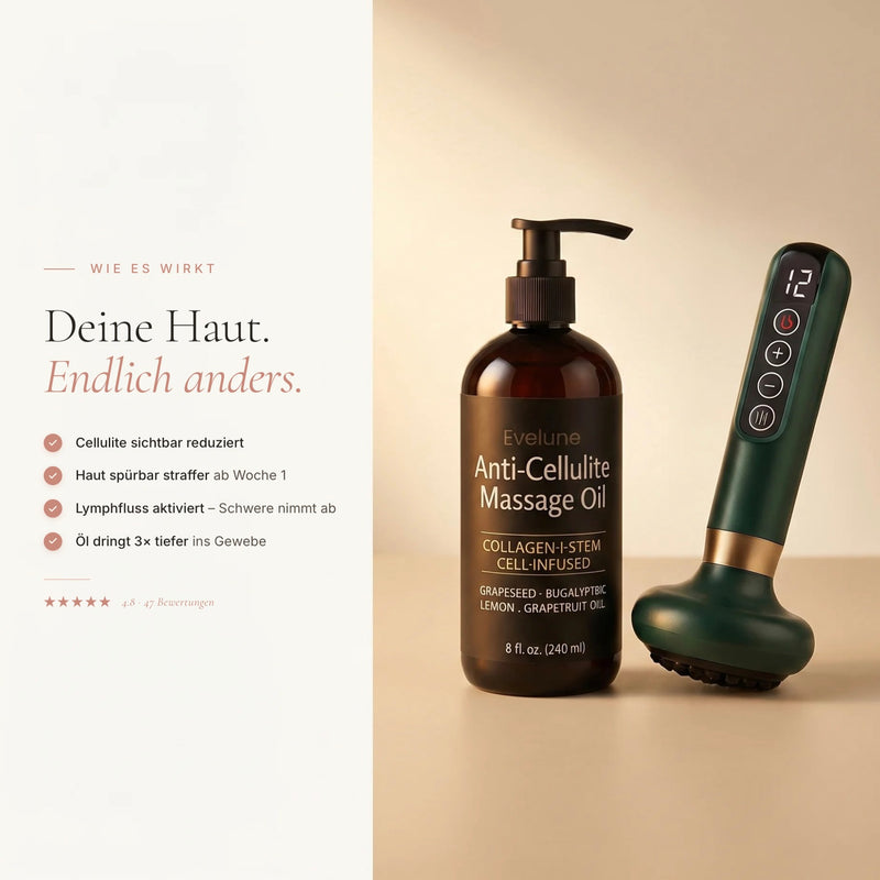 Das Evelune Ritual — Elektrisches Schröpfgerät & Anti-Cellulite Öl