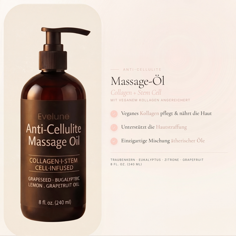 Evelune Massage Öl — Anti-Cellulite & Straffung 🌿 240 ml